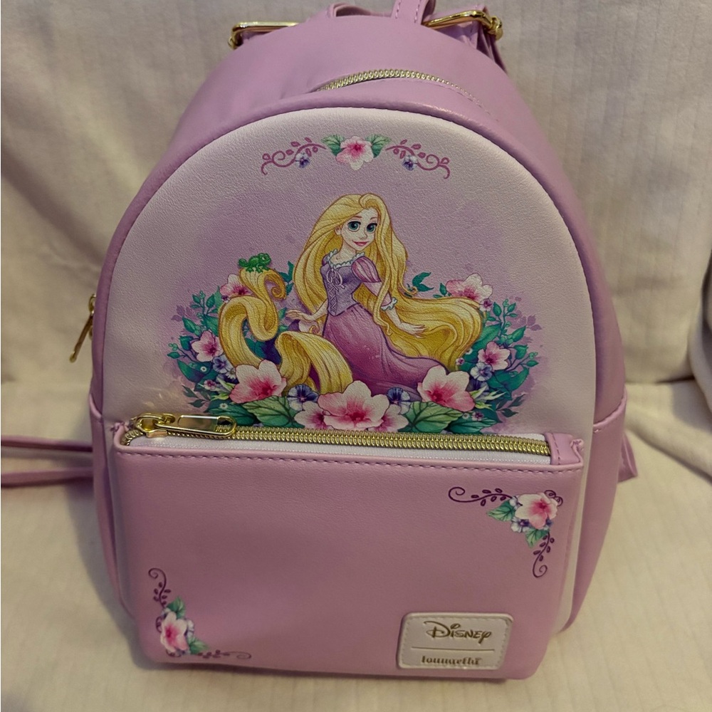 Disney Lavender Rapunzel Floral Mini Backpack
